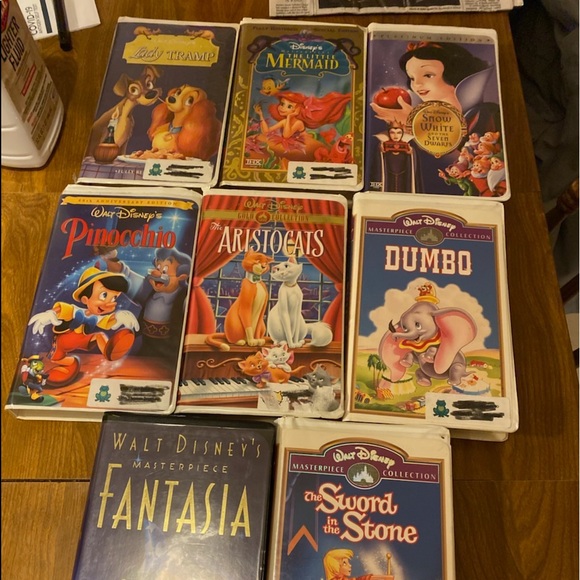 Disney Media Eight Vhs Tapes For Sale Individually Or As A